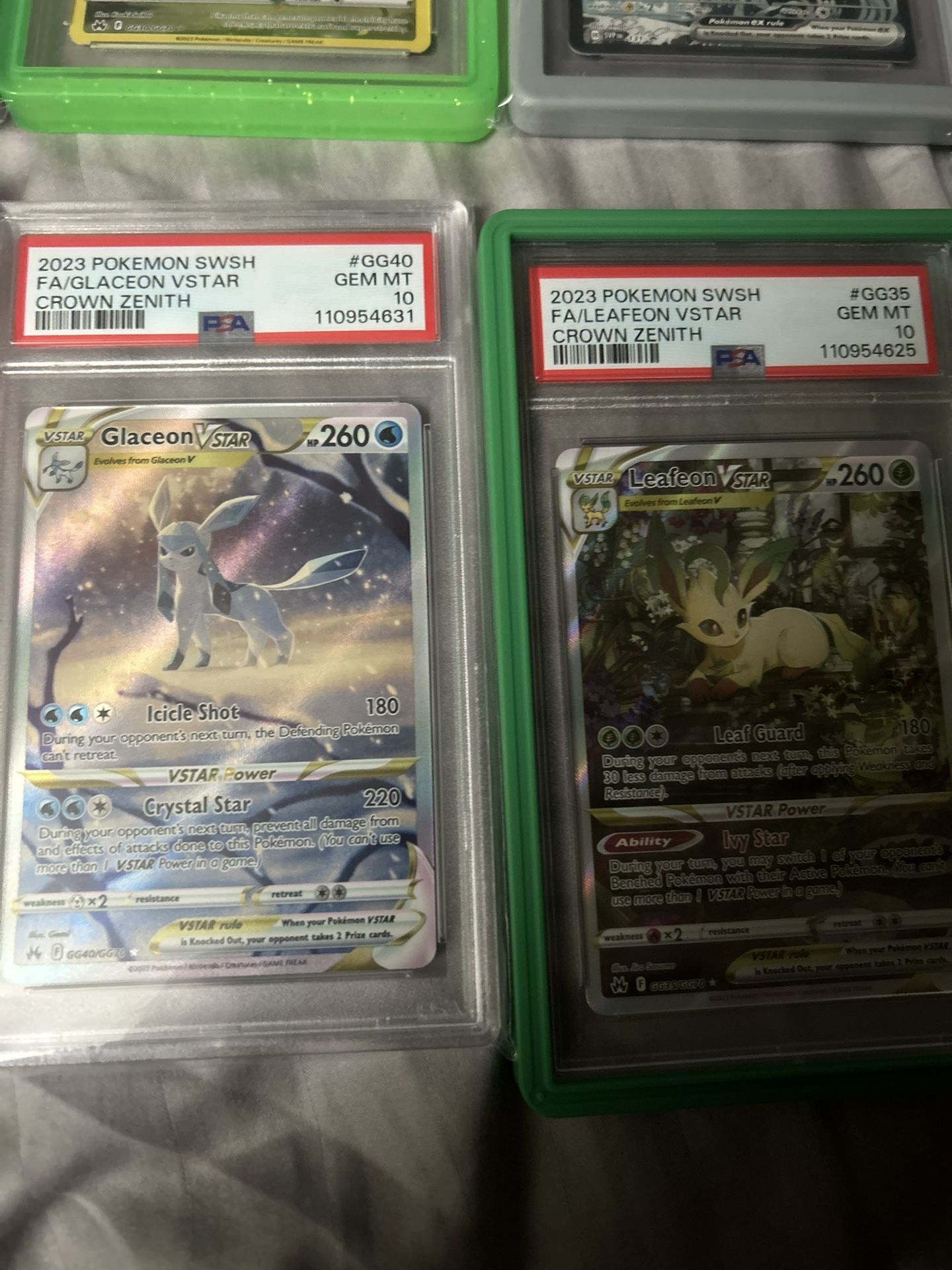 PSA 10 Leafeon V Star And Glaceon V Star