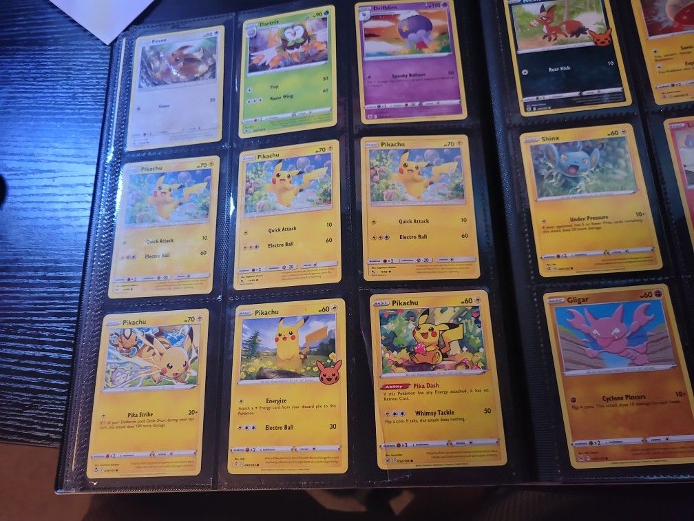 Selling all of my Pikachu pokemon cards