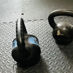 Kettlebell for Strength Training, Textured Wide Handle, Black