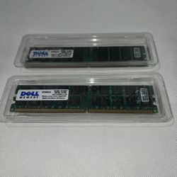Dell SNPF6929C/2G Kingston 2GB PC2-3200 DDR-400 ECC 2Rx4 ECC Memory 4GB total