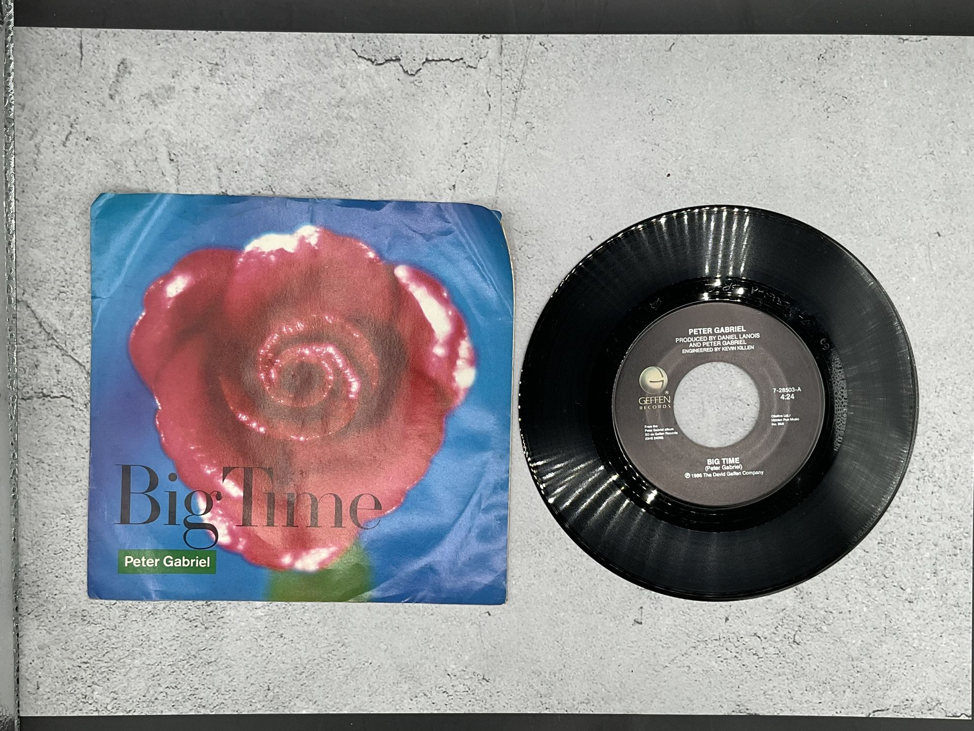 Peter Gabriel “Big Time” 45 Vinyl Record