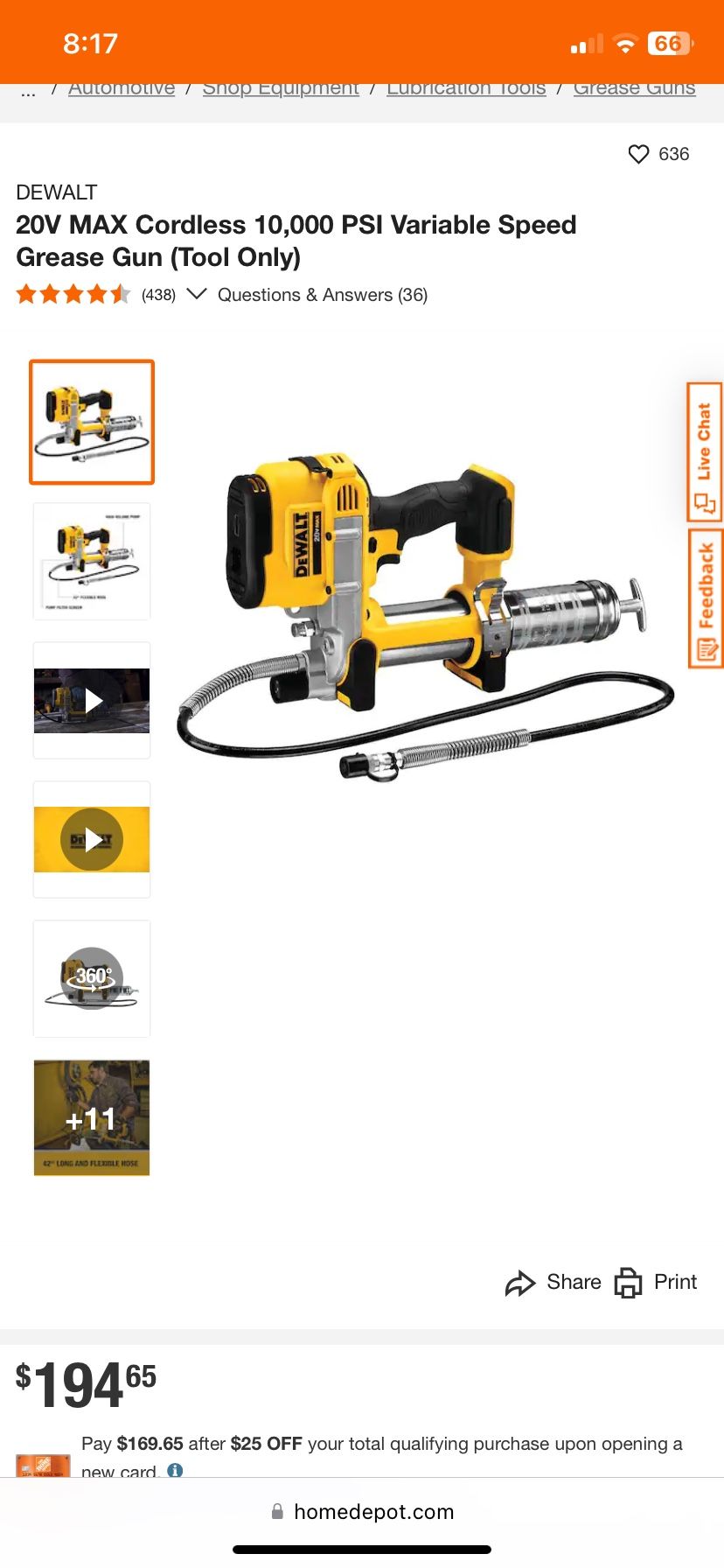 Dewalt Grease Gun