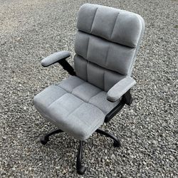 NEW Seatzone Grey Upholstered Ergonomic Executive Desk Chair