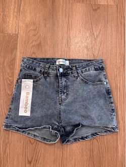 Bamboo blue denim shorts brand new Size 3 #denim #summer