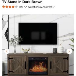 Fireplace TV Stand 58 in