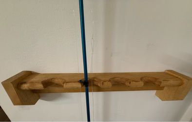 New hardwood Fishing Rod Holder, Two piece, (holds 4)