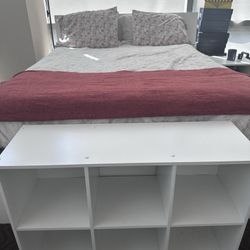Queen Bed, Mattress, And Night Stand 