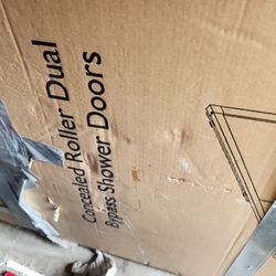 60 X 76 CONCEALED ROLLER DOOR BYPASS SHOWER DOORS