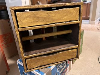 Solid Wood Primitive Drawer Paper Towel Holder