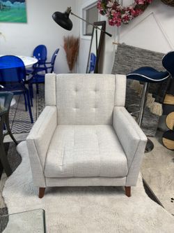 Mid-Century Modern Tufted Upholstered Accent Chair – $49.99