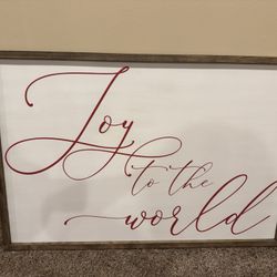 “Joy to the World” reproduction in custom-made wood frame