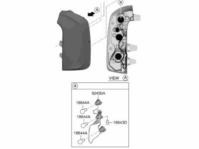 Kia 92402-S9600 Rear Combination Outside RH Lamp Assy For 23-24 Telluride