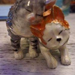 Fabrege Cats Trinket Box