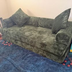 *Free Delivery* Modular Corduroy Couch Sofa Convertible Sleeper Bed 