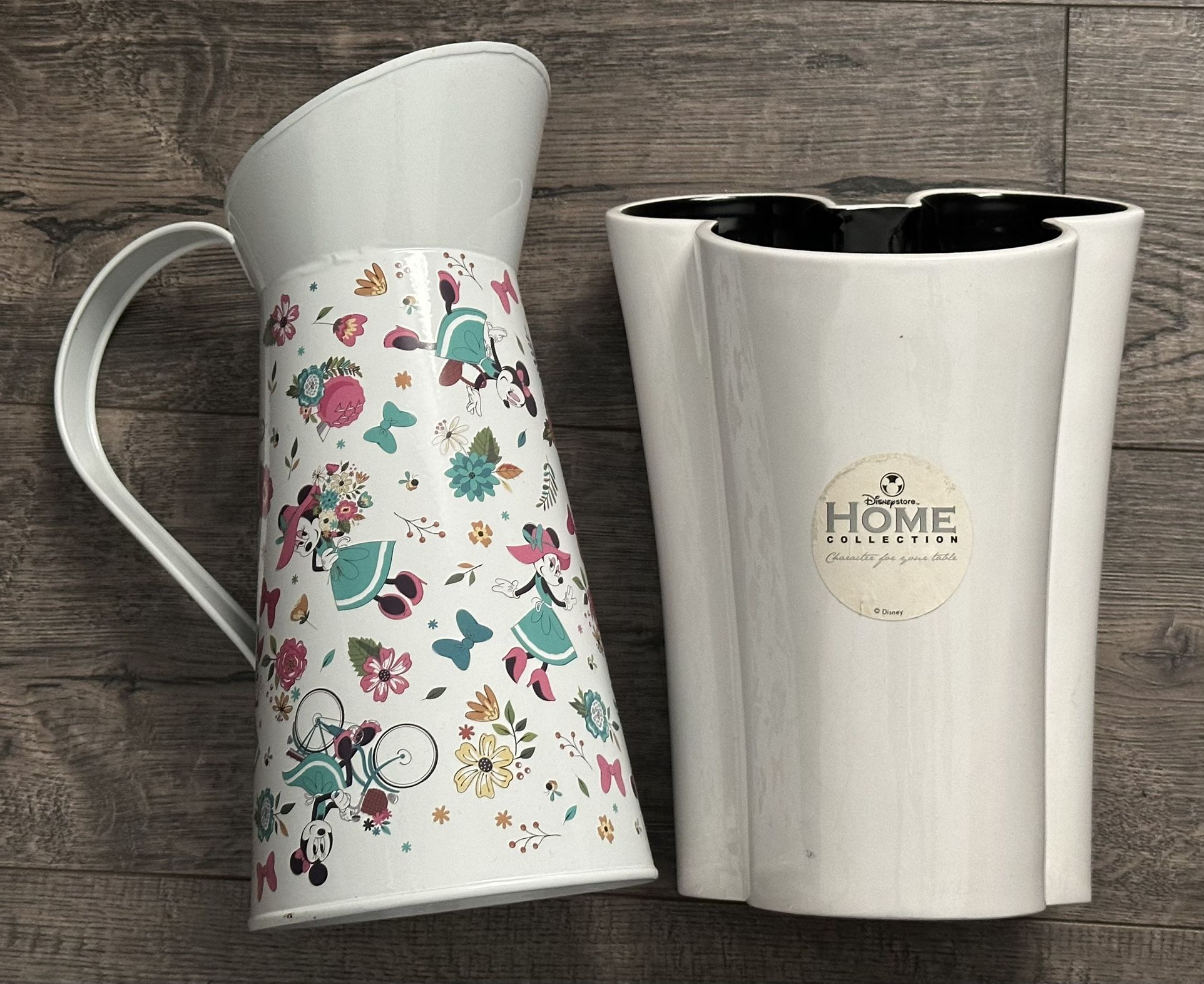 Disney watering pitcher and vase READ