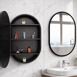 31” Aluminum Bathroom Mirror Wall Medicine Cabinet with Adjustable Shelves [NEW] **Assembly Req** 