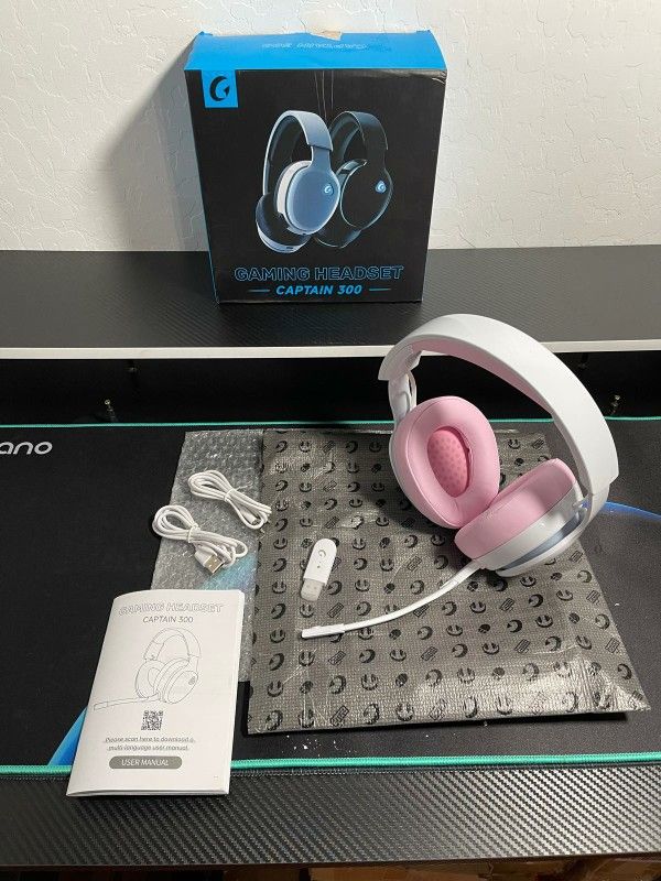 New Gtheos 2.4GHz Wireless Gaming Headset for PS5, PS4 Fortnite & Call of Duty/FPS Gamers, PC, Nintendo Switch, Bluetooth 5.3 Gaming Headphones W/ Noi