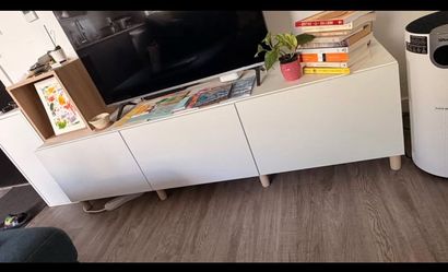 Ikea BESTA Tv Unit with doors, white (OBO)