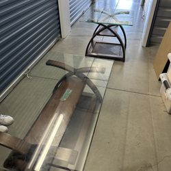 Glass Coffee & End Table 