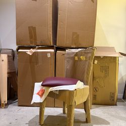 8 Brand New Wood Chairs! Must Go For Almost Free!