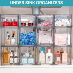 Under Sink Stacking Clear Organizers (New)