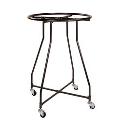Boutique Pipe Style Circular Clothing Rack on Wheels Collapsible for Portability Store Apparel Clothe Display Rack 36” Diameter