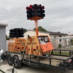 Emergency Traffic Signal Trailer Four-Way Light Signal Trailer