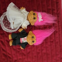 Wedding Troll Dolls Bride And Groom
