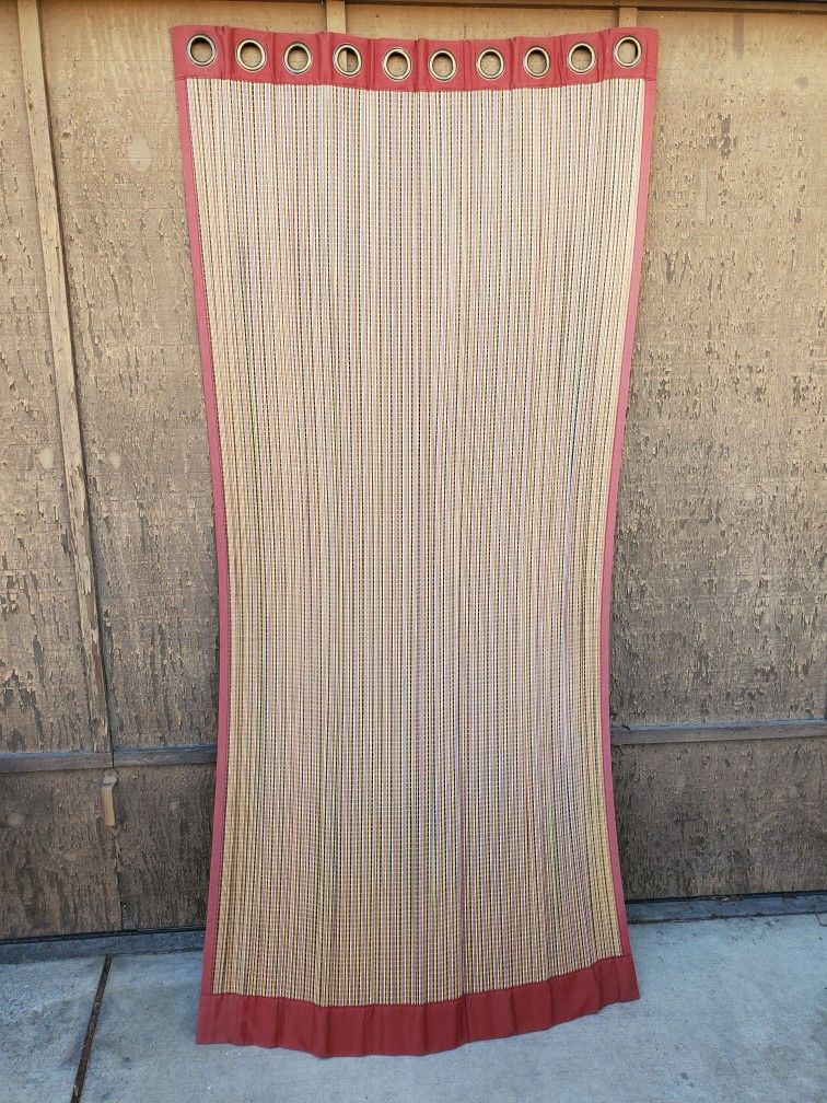 4 Outdoor Indoor Bamboo Grommeted Curtain Panels