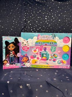 Gabby's Dollhouse Gabby Girl Doll & Cakey Cat Dough Kitchen Set
