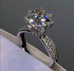 New 18 k white gold engagement ring wedding ring