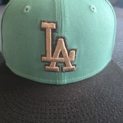 LA DODGERS HAT BLACK AND TURQUOISE 