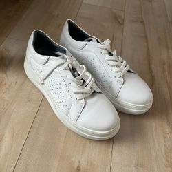 White Full Leather Shoes Size 39