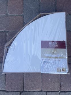 Home Decorators Collection White Corner Shelf 18”