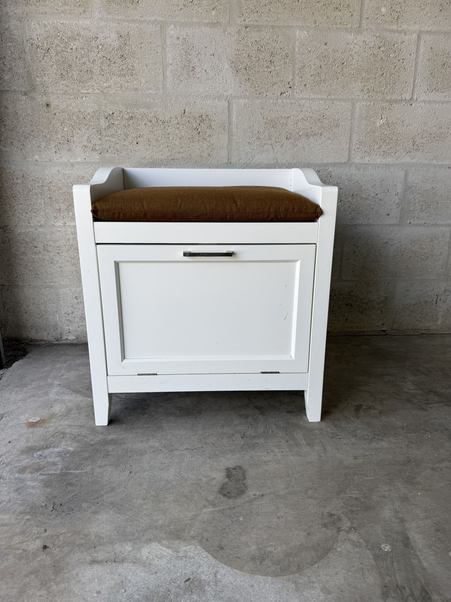 White Storage Bench / Side Table