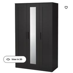 Ikea Wardrobe Black 3 Doors