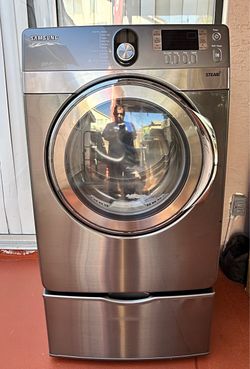 SamsungGas Dryer  Steam Front-Load  with Pedestal