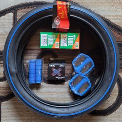 NEW Bicycle Bmx Parts Bundle 20" Blue