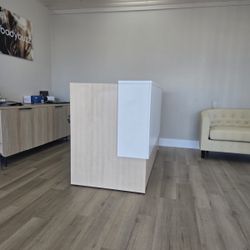 Reception Desk Mapke /white With Drawers 