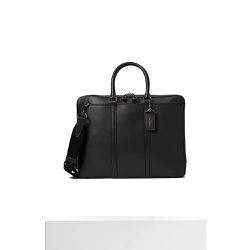 Coach Men’s Leather Laptop Briefcase Business Bag Metropolitan Slim Brief