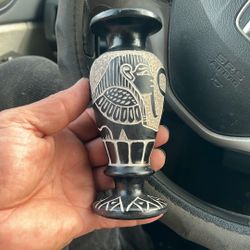 Egyptian Basalt Stone Large Vase Unique Engraved 