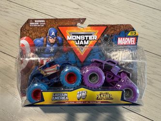 Monster Jam Marvel Captain America vs Black Panther 1:64