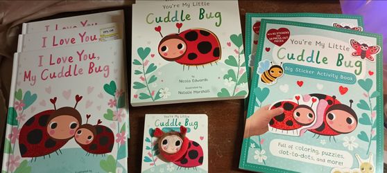 You’re My Little Cuddle Bug 3-Book & Big Sticker Activity Book Lot by Nicola Edwards Illustrated by Natalie Marshall Published by Silver Dolphin