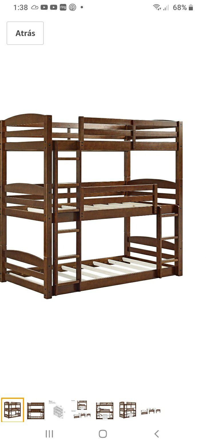 New in box triple bunk bed mattresses not included