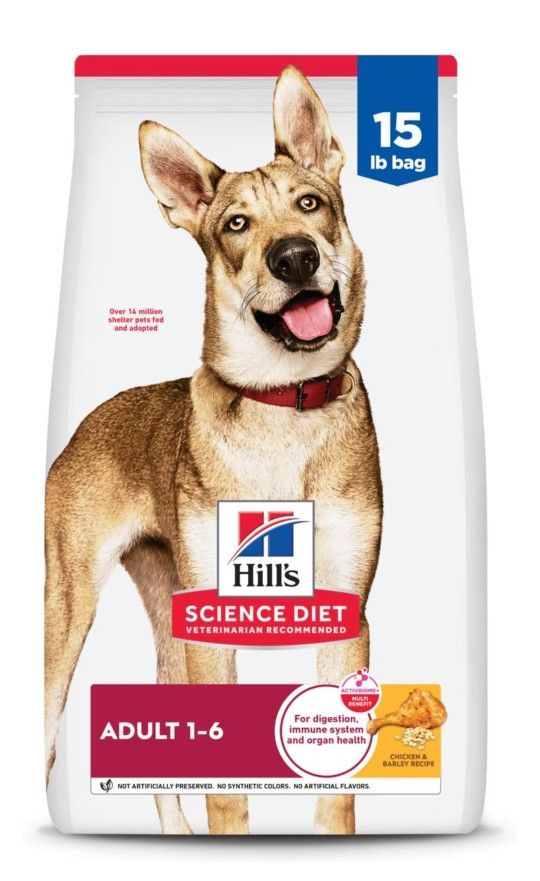 Hill's Science Diet Chicken & Barley Recipe Adult Dry Dog Food 15lbs Bag 