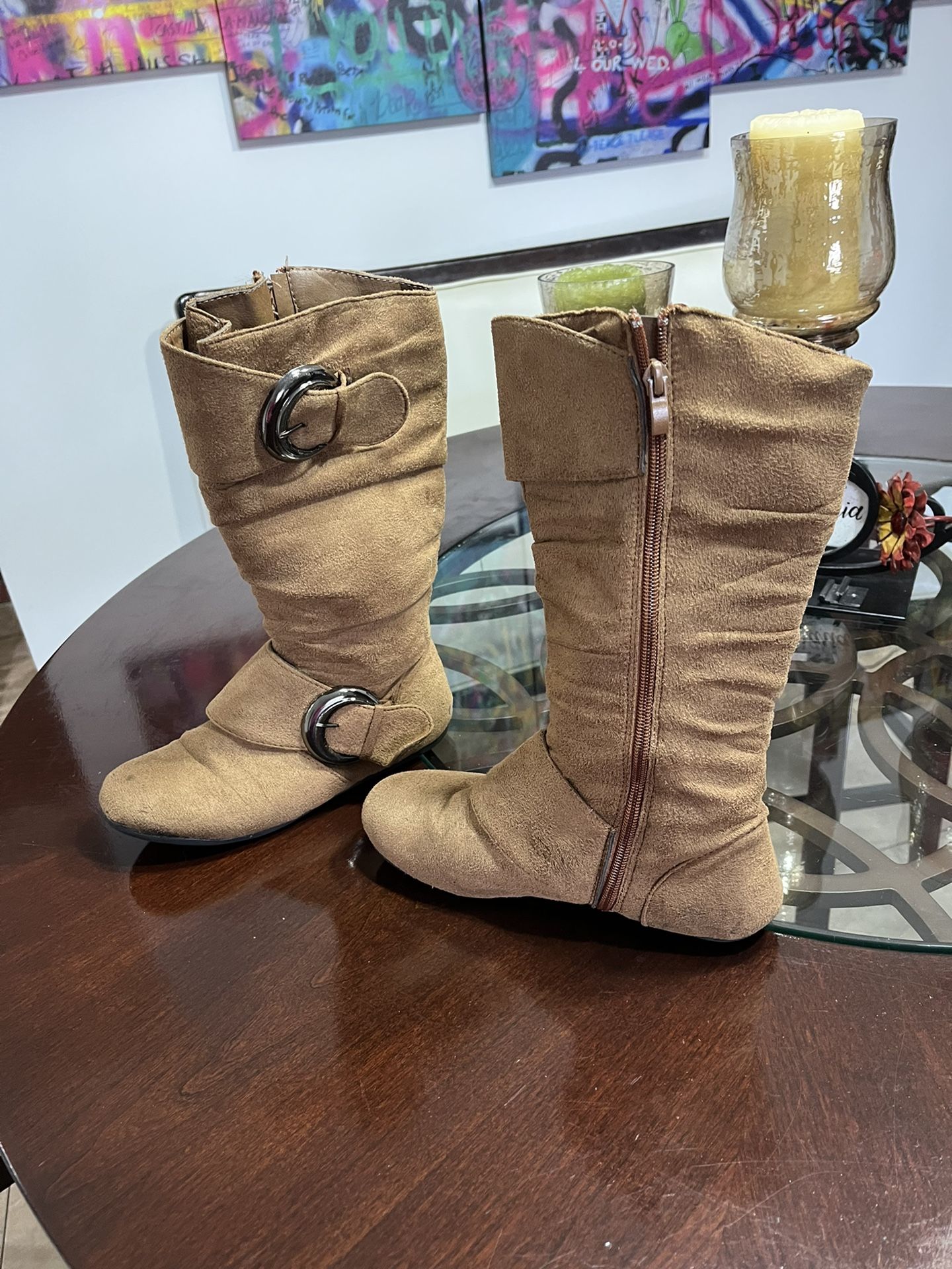 Blue Berry women's camel color boots, size 7
