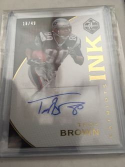 2016 LEAF LIMITED TROY BROWN Autographed CARD #18/49 MINT