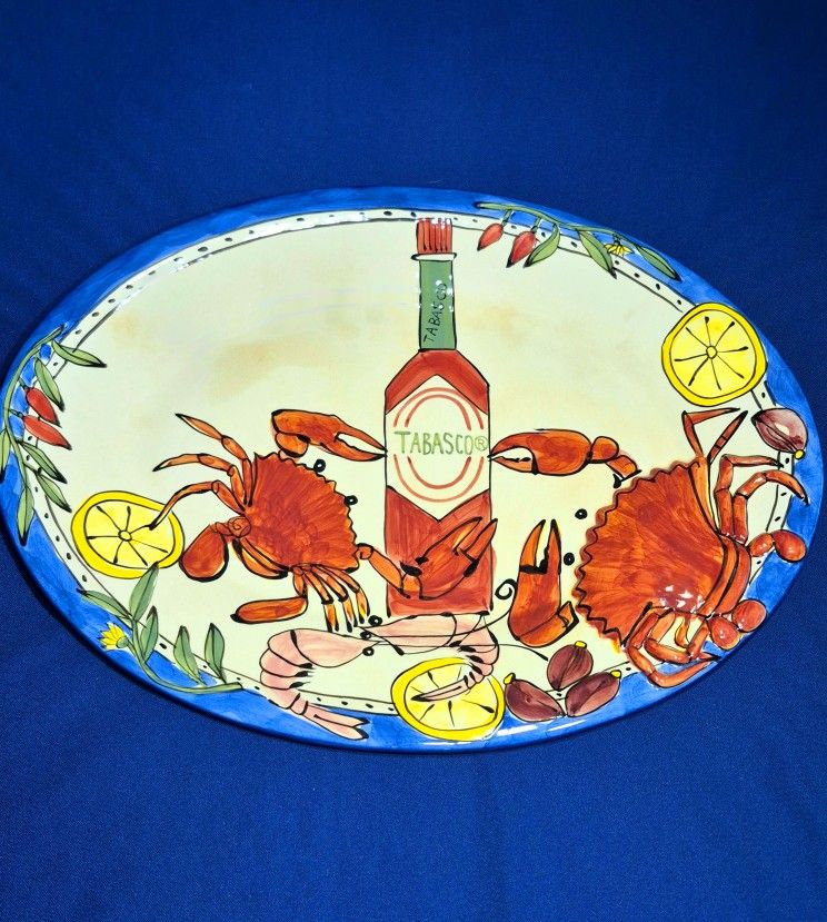Tika Tabasco Large Seafood Buffet 3D Crab Serving Platter