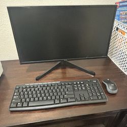 22 FHD Monitor With Wireless USB 2 In 1 Keyboard And Mouse