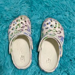 Leopard Crocs Size 11c